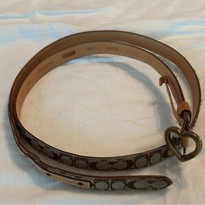 Vintage Coach Brown Heart Buckle Belt - SOLD